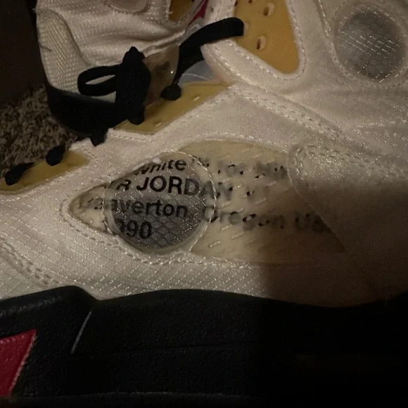 Off White x Air Jordan 5 Retro - Size 11 - Picture 14 of 16